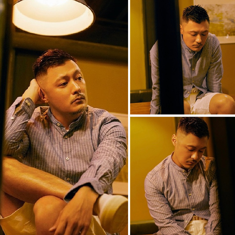 Cangshi Yishu Tide Brand Striped Shirt Men's Shirt Japanese Shawnle Casual Loose Stand Collar Long Sleeve Autumn New Style