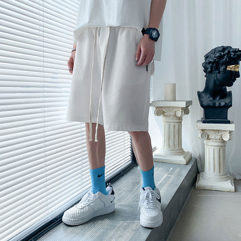 Barn Stone One Tree Tightening Loose Shorts Male Summer Large Size Port Wind Sports Pants Trendy Beach Pants 50% Casual Pants