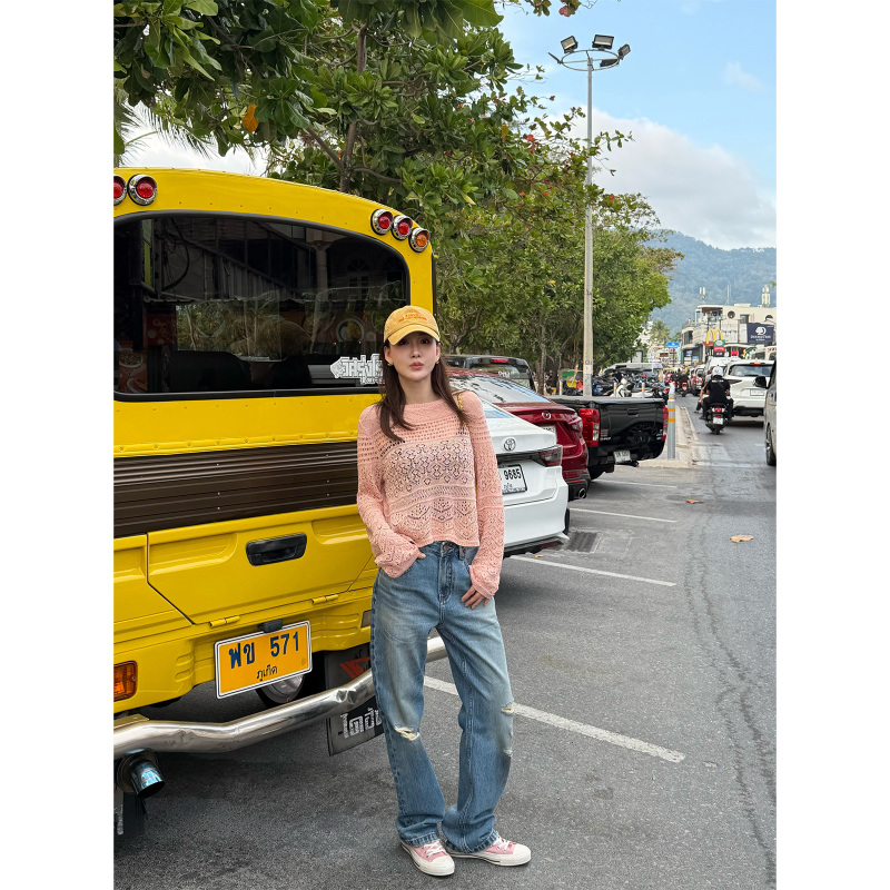 Ph《Dawn》Retro Vintage Li X Si 501 Classic Straight Ripped Distressed Denim Pants Ph3371