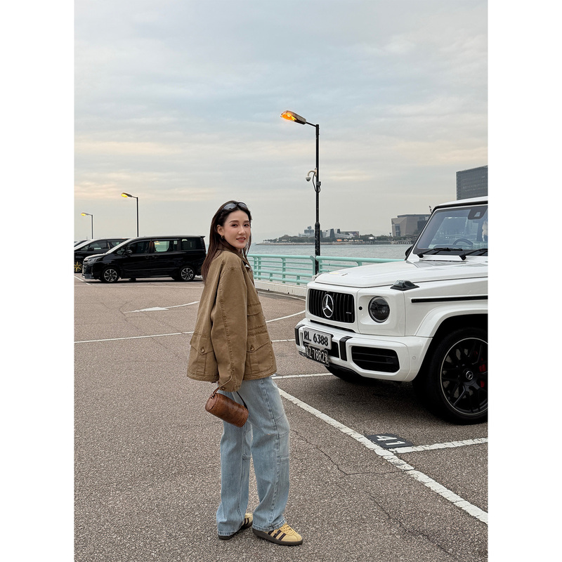 Ph《Roman Holiday》Early Spring French Style Washed Vintage Versatile Casual Fashion Jacket Ph6302