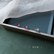 Original custom only 3 18K gold inlaid super transparent crystal vitreous watermelon tourmaline ring gift