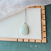 Ultra-high cost performance only a formal sitting statue Hotan jade white jade Guanyin pendant necklace men's and women's sweater chain