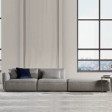 Кожаный современный и минималистичный диван, Италия, воловья кожа