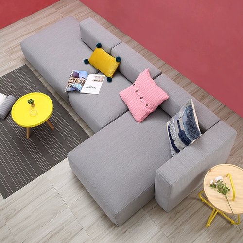 Ткань, современный минималистичный диван для гостиной, вилла для отдыха, простой и элегантный дизайн, из хлопка и льна