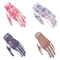 golf Gloves Ladies imported lambskin sunscreen breathable elastic Lycra wear-resistant golf fashion