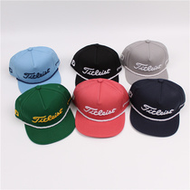 Flat eave teens children golf hat with top size cap water wash cotton gold youth