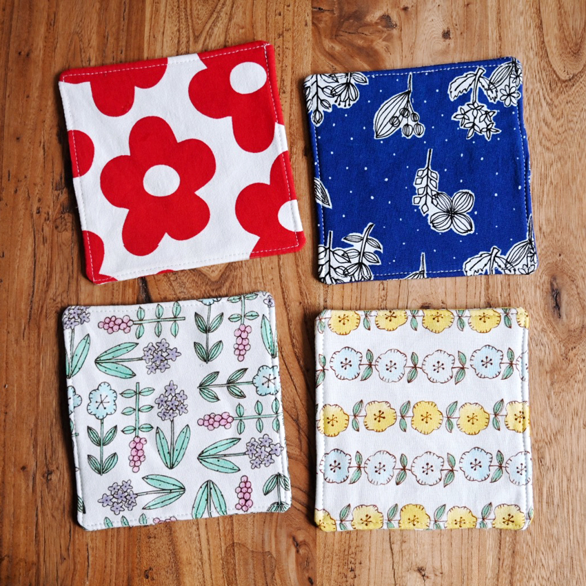 GOODMIAO handmade fabric coaster sandwich cotton anti-scalding insulation coffee cup glass tea cup cotton Japanese