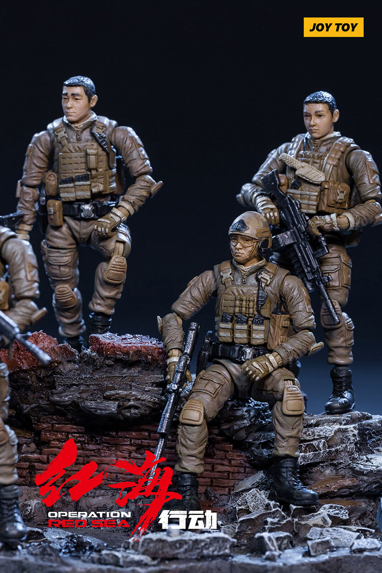 Bộ phim nguồn tối Dark Red Action / 蛟龙 特战队 1:25 Những người lính quân đội siêu di động Bộ sưu tập quà tặng làm bằng tay - Capsule Đồ chơi / Búp bê / BJD / Đồ chơi binh sĩ mô hình nhân vật anime