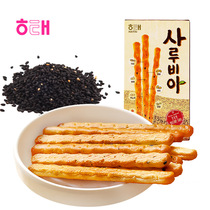 Korea Imported Food Sea Too Black Sesame Sticks Biscuit 60g Children share office Leisure Cookies Small Snacks