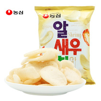 South Korea Imported Farm-heart Fresh Shrimp Sheet 68g Bagged Salty Leisure Small Snacks Pursuit snacks Shrimp Taste Puffed Food
