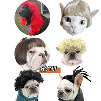 Pet wigs dog wigs cross-border pet supplies Halloween pet accessories curly hair straight hair cat wigs