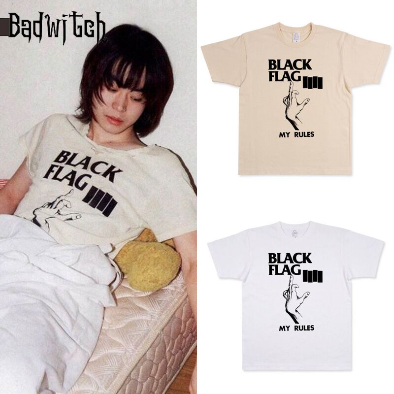 Black Flag Band Sugatami Shogo Soda-Style Black Flag My Rules Punk Rock T-Shirt Top Black Flag Band Sugatami Shogo Soda-Style Black Flag My Rules Punk Rock T-Shirt Top