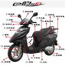 New Continent Honda Electric Spray E Rhyme SDH110T-2 Full Car Appearance panel front Headlight Side strip headlights