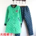 Nicole new lady quilted pyjama Beibei cashmere cổ áo dày nhà dịch vụ phim hoạt hình dài đồ mặc nhà Giống cái