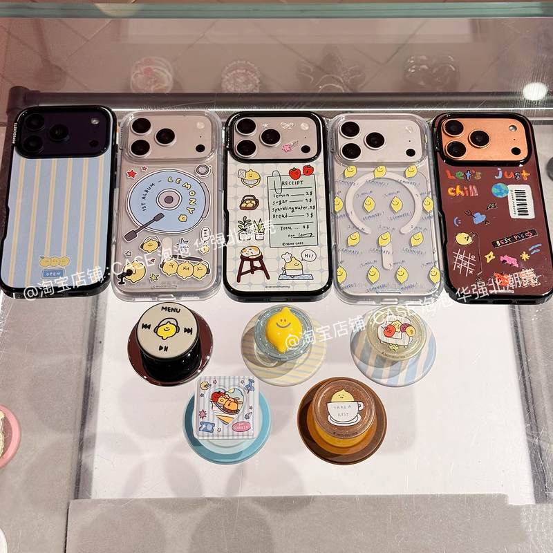 Lu Yuxiao's Same Style Sea Salt Lemon Summer Popsockets Second Morning Good Morning Lemon Phone Case with Magnetic Stand for Apple iPhone 17 Pro Max/16 Pro/15/14/13 Blue Stripes Lu Yuxiao's Same Style Sea Salt Lemon Summer Popsockets Second Morning Good Morning Lemon Phone Case with Magnetic Stand for Apple iPhone 17 Pro Max/16 Pro/15/14/13 Blue Stripes