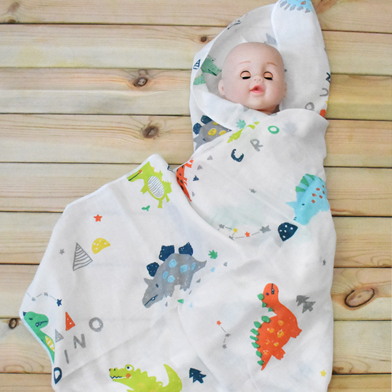 Shabugai baby covered with a thin baby by a single gauze towel thin baby with a shab towel bath towel one year old 