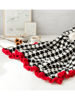 Sister Su Su’s houndstooth blanket to pass the time, handmade diy crochet thick wool blanket material package