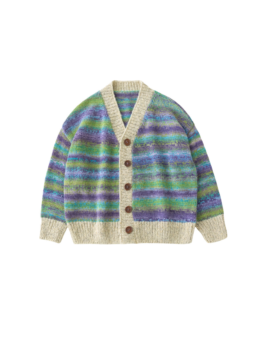 Sister Su Su’s deep-sea gradient cardigan handmade diy clothes top stick knitting wool ball material package