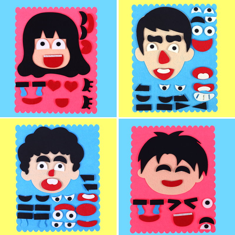 Kindergarten Area Material Unwoven Cloth Unwoven Cloth Handmade Finished Expression Diy Children Early Education Toy Sets Group