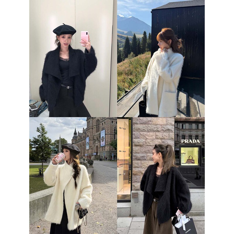 Xzz Charmingl Soft Gold Cashmere Mulberry Silk Wool Fleece Coat Xzz Charmingl Soft Gold Cashmere Mulberry Silk Wool Fleece Coat
