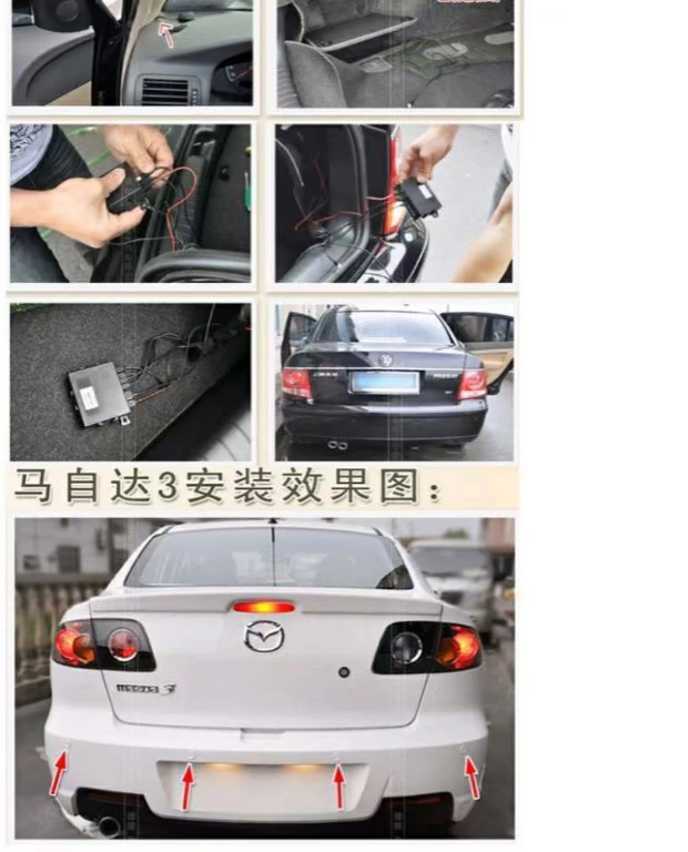 Xe phía trước và phía sau LCD trực tiếp đảo ngược giọng nói radar màn hình lớn hiển thị 4 đầu dò kỹ thuật số - Âm thanh xe hơi / Xe điện tử máy hút bụi xe hơi bosch