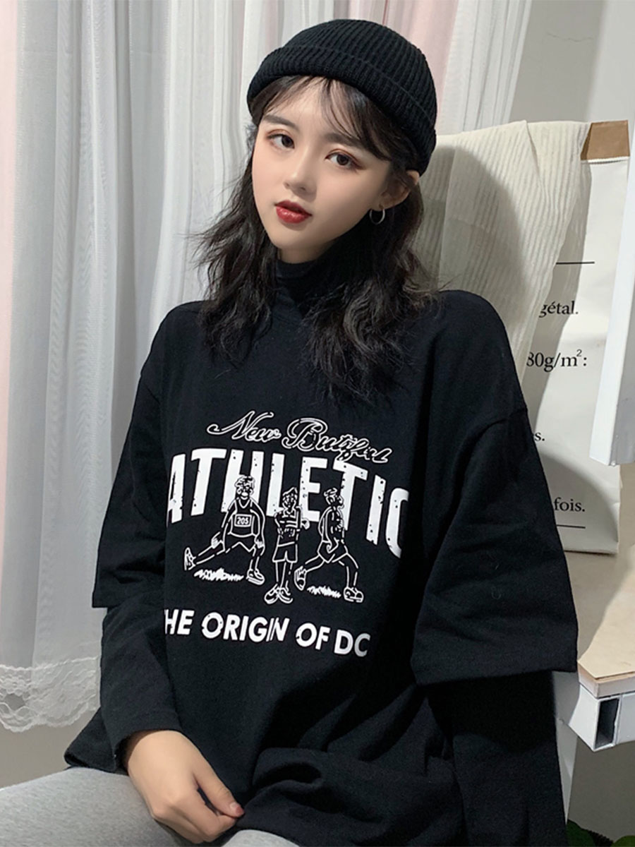 Black2019 summer wear Korean version Antique girl T-shirt cec Superfire Short sleeve chic Hong Kong flavor Hip hop Bereavement system jacket tide