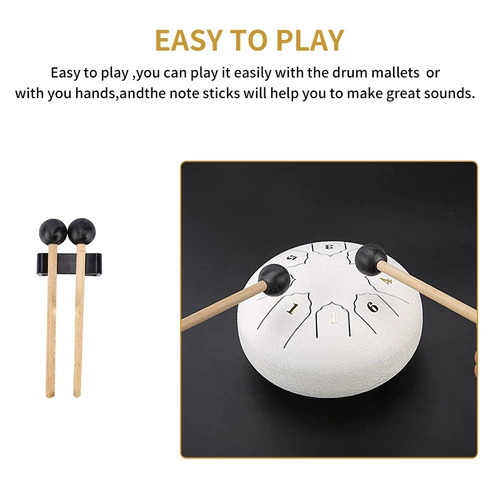 6-дюймовый эфирный барабан с 6-тональным эфирным барабаном-барабаном подлинной детской перкуссионной приборной инструмент стальной языковой барабан забыл беззаботный барабан лотосовый барабан