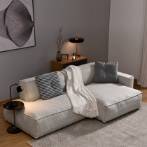 Nordic Silent Wind Upmarket Cotton Hemp Cloth Art L Corner Sofa Down seat bag Small family apartment Living room Princess