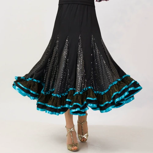 Новая крупная юбка для танцевальной юбки для квадратных платьев современная танцевальная юбка для танцевальной юбки Walz длинная юбка должна сделать XC-012