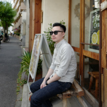 BF wind autumn and winter New Harajuku trend gray white plaid long sleeve shirt men cotton casual slim slim shirt