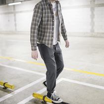 BF spring and autumn original homemade Kazi slim cotton retro plaid shirt men long sleeve Japanese trend shirt