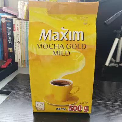 Korean Coffee Maixin pure coffee 500g Mocha pure black sugar-free coffee Imported bitter coffee