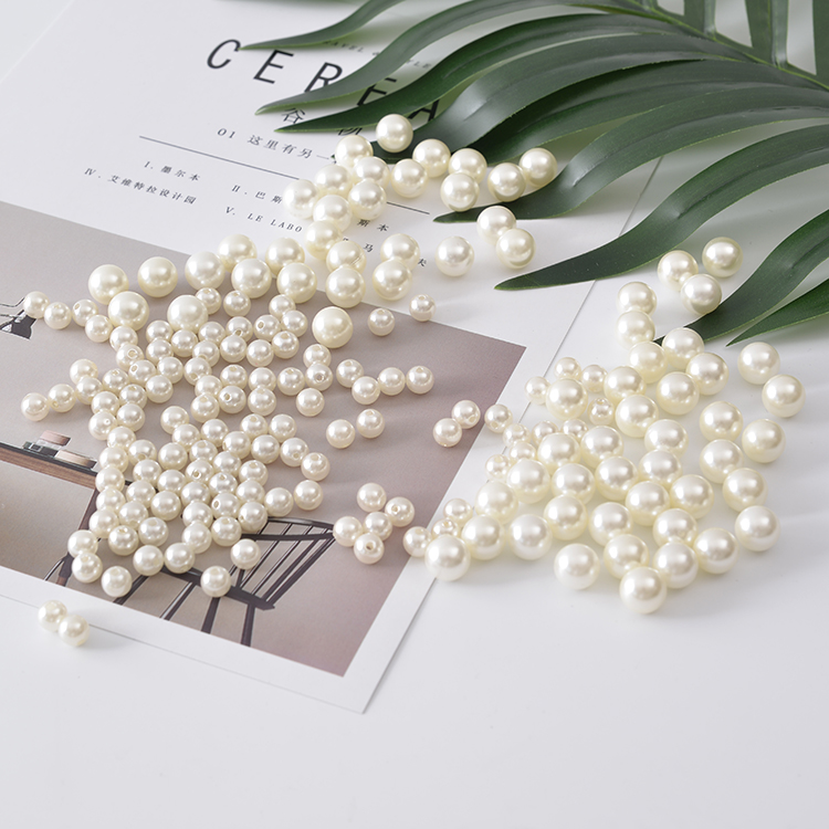 Non-porous simulated pearls with holes loose beads jewelry cosmetics decoration decoration ins shooting photo props 10