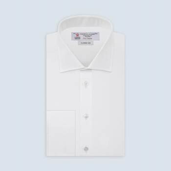 Turnbull & Asser Double-Cuff Cotton Shirt with Double Cufflinks, Full Range