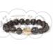 Luis Morais Ebony Skull Gold Bead Bracelet