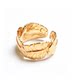 ＜Tresure Friends＞Feather Warp Ring Gold 18K Gold-Plated Ring