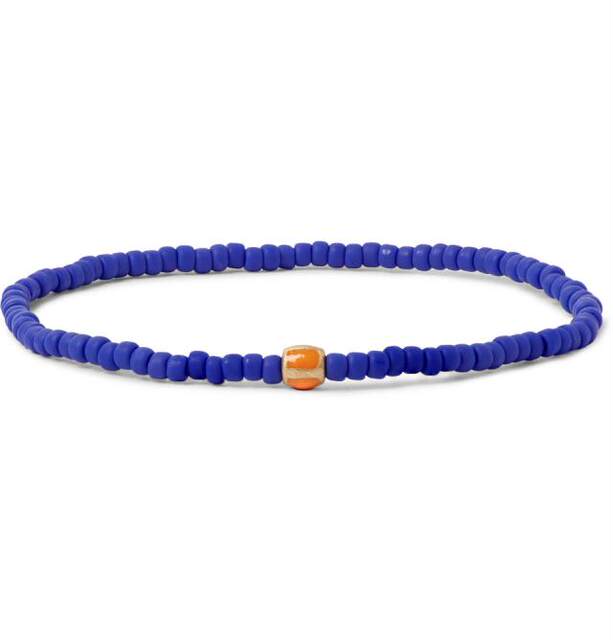 Luis Morais Glass Bead Enamel Gold Bracelet, Various Styles Available, Limited Time Discount