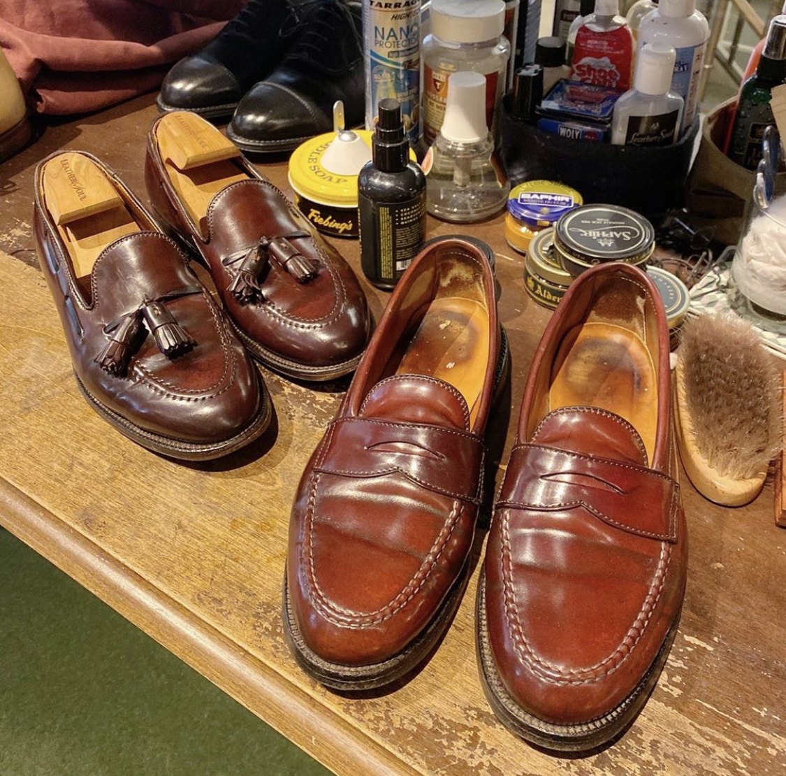 (Domestic Spot) Alden Mahip leather shoes 986 Penny Loafer hand sewn Lefu 8 color