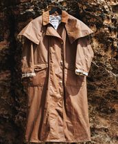 Barbour X AlexACHUNG long wax coat striped cuff