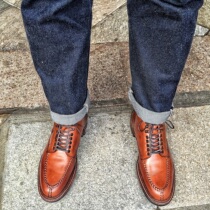  Alden Whiskey Whiskey color calfskin Tanker Light-colored edge mace bottom