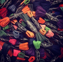 (Spot hair)Benjos colored wax shoelaces American boots leather shoes with