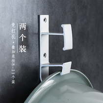 Punch-free wall-mounted washbasin shelf bathroom basin storage rack toilet rack washbasin rack tub adhesive hook