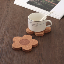 Creative floral type cork cup cushion heat insulation cushion cute home non-slip water suction cup cushion tea cup coffee cup cushion