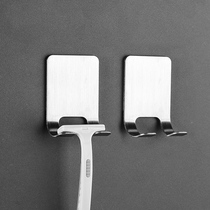 2 stainless steel shaving knife holder rack non-hole wall storage rack razor adhesive hook manual scraper shelf
