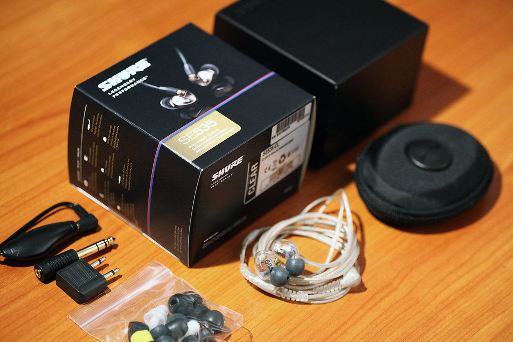 shure shul SE535 3 three units professional in-ear monitoring headphone plug listening song stage performance soundproofing