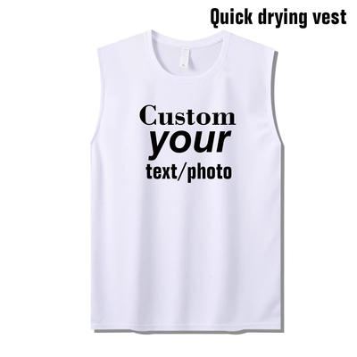 Custom Design Quick Drying Vest Unisex Top Tank Sleeveless