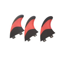 Special semi-carbon red honeycomb surf shark fin