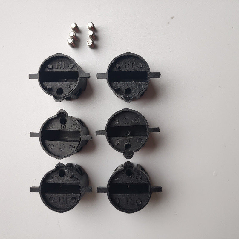 Regular style surfboard tail rudder round cup 6 sets of black one