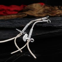 Tibetan white Lima copper vajra pestle vajra knife counting side hanging Tibetan cultural toys ethnic style Buddhist beads accessories