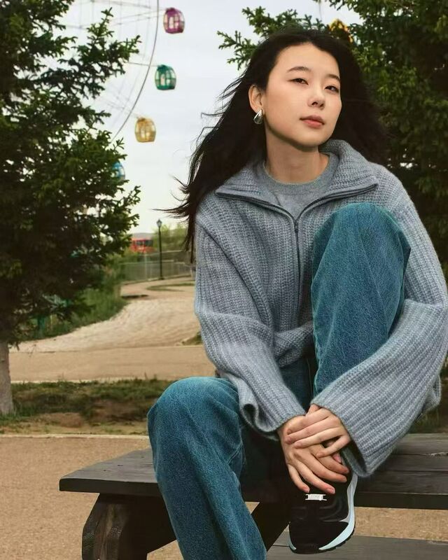 In Stock: Mongolian Gobi Brand Gray Thick Cashmere Cardigan, Size XS